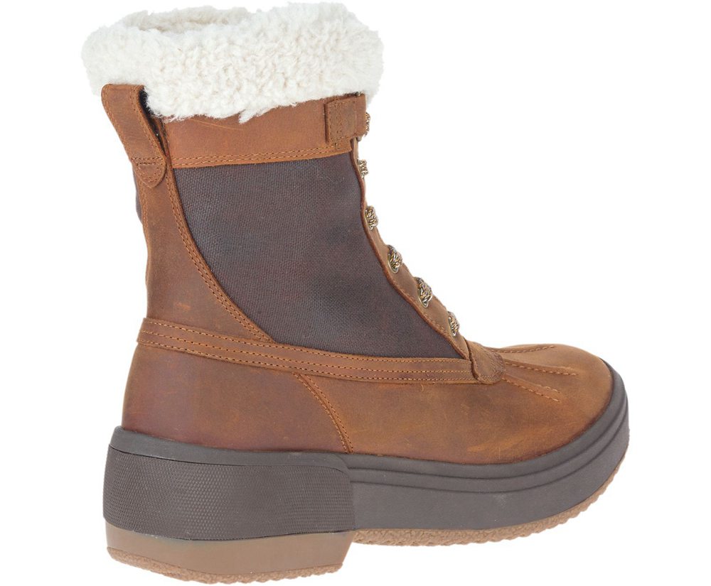Merrell Boots Brown - Haven Mid Lace Polar Waterproof - Womens 05PTOSZVQ